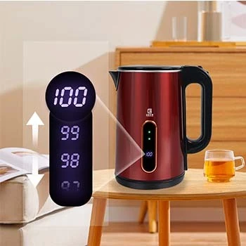 Tetera eléctrica con pantalla de temperatura